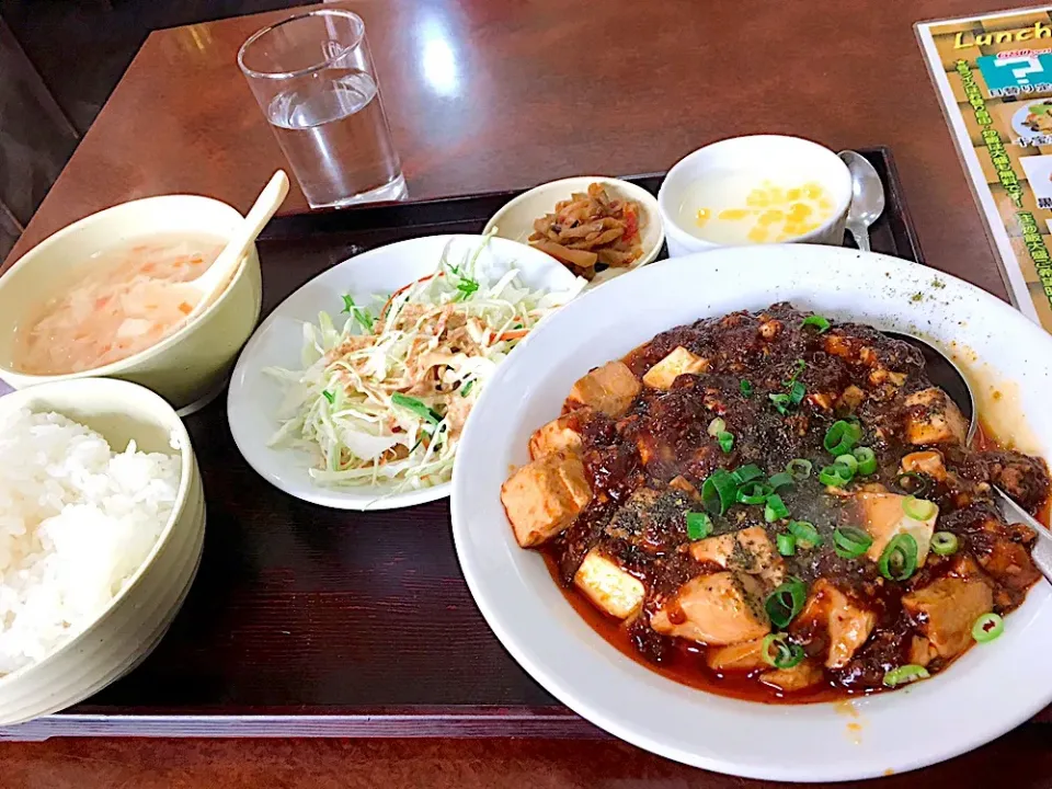 麻婆豆腐定食@晴々飯店(上野)|yoooochanさん