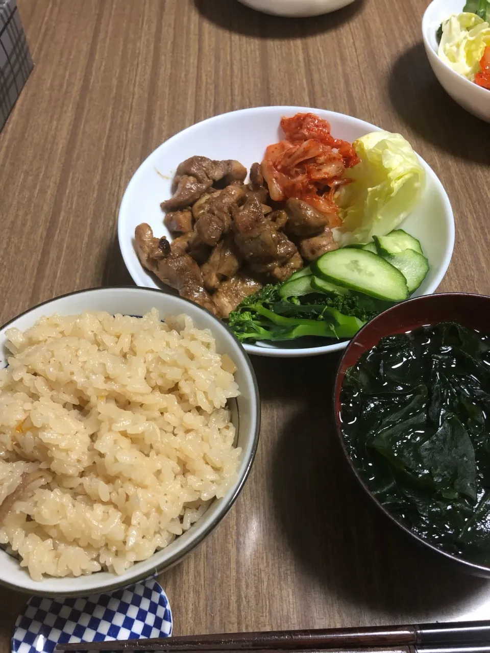 釜飯(五目)で晩御飯|たびもかさん