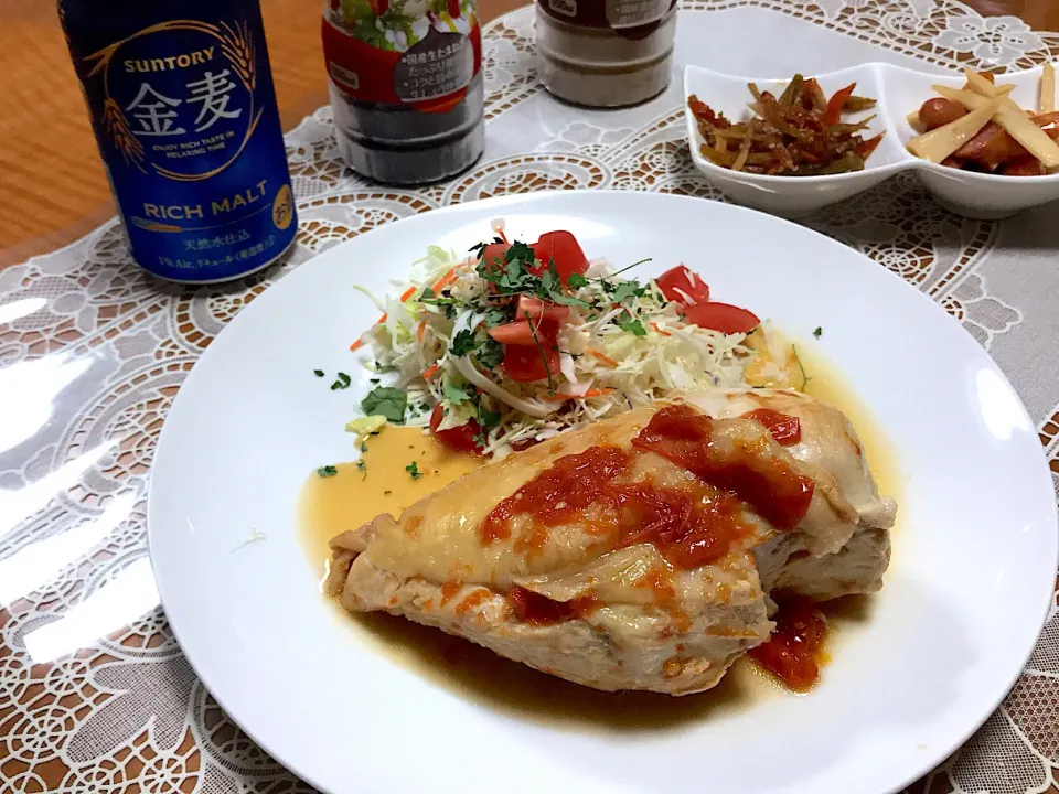 鳥の胸肉のバター醤油トマトソテー🍅
 
#夕飯 #胸肉のソテー #鶏肉 #フレッシュトマト|makoさん