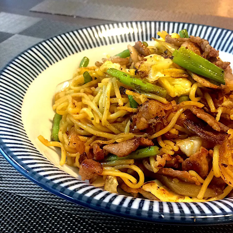 オイスターソース味の野菜たっぷり焼きそば|モスグリーンさん