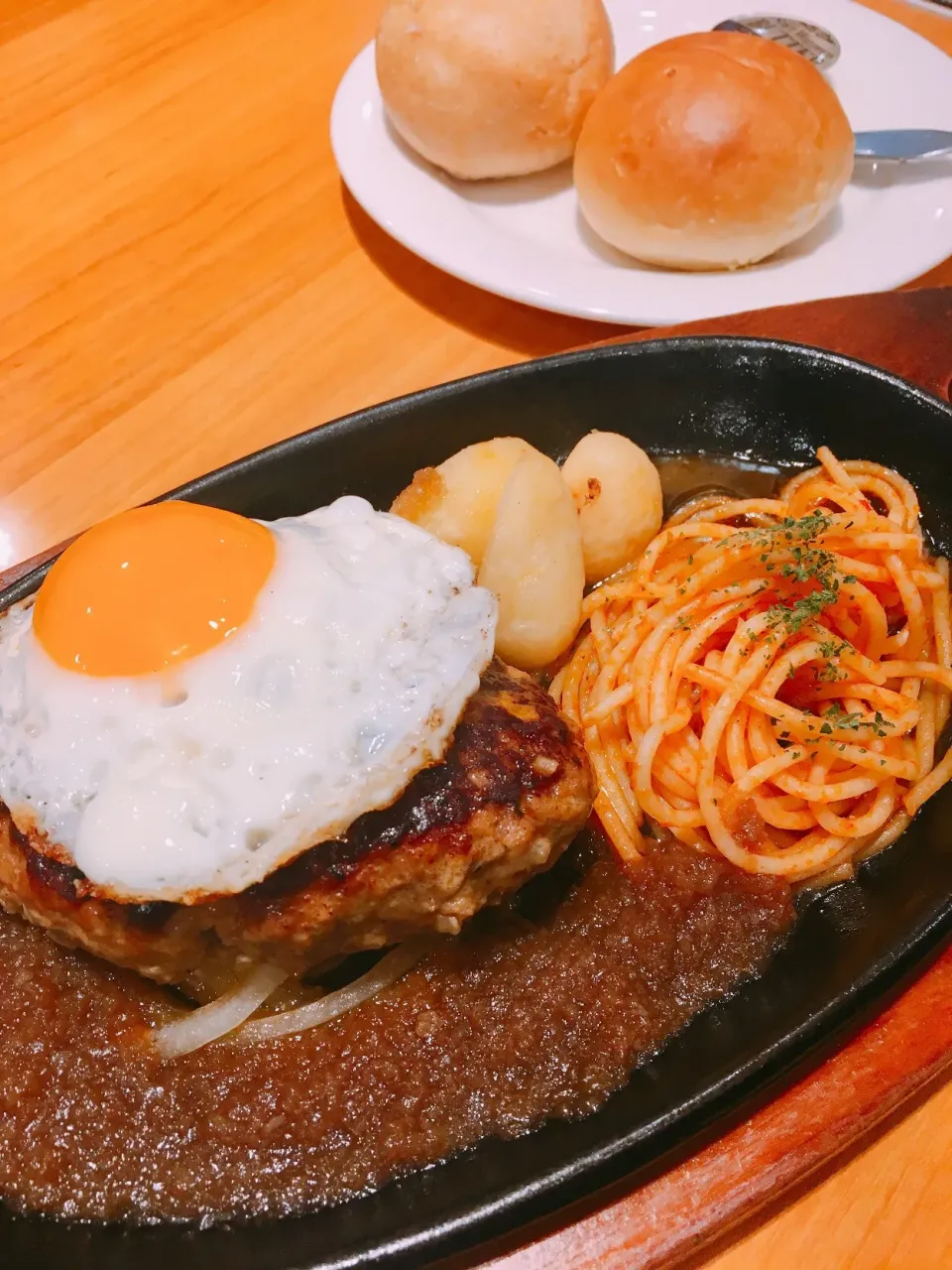 Snapdishの料理写真:エッグハンバーグランチ|キリくんさん