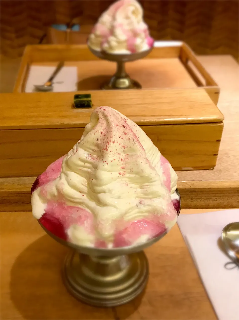 マールブランシュ※桜のチーズケーキソフトクリーム🌸|𝔜𝔲𝔪𝔦𝔨𝔬さん