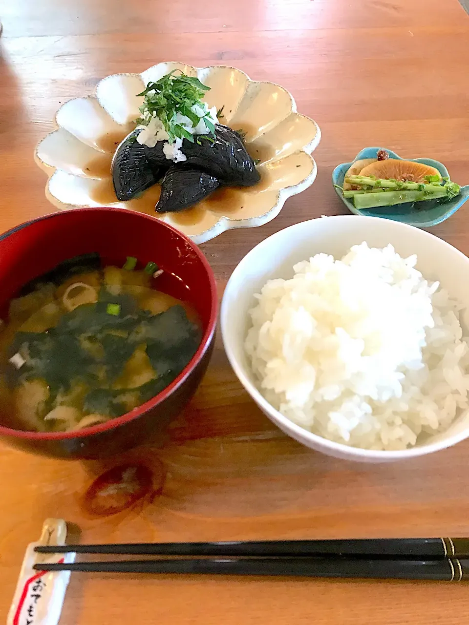 なすの揚げびたし定食#定食|はるたそさん