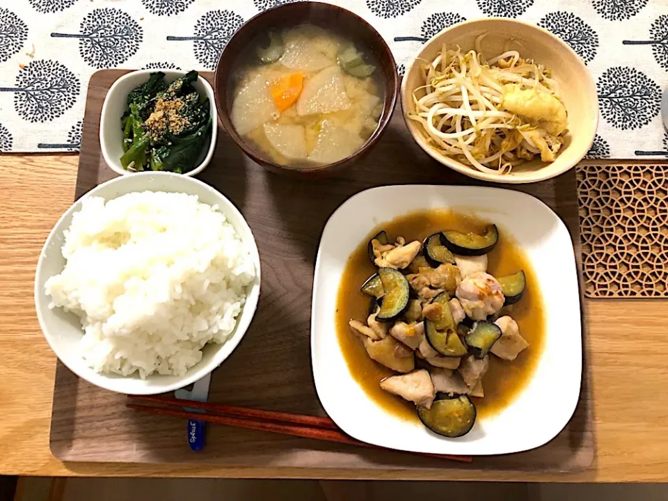 ナスと鶏肉の味噌炒め|こはるさん