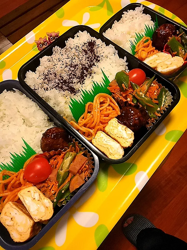 夫の弁当、息子の弁当、娘の弁当|みどりさん