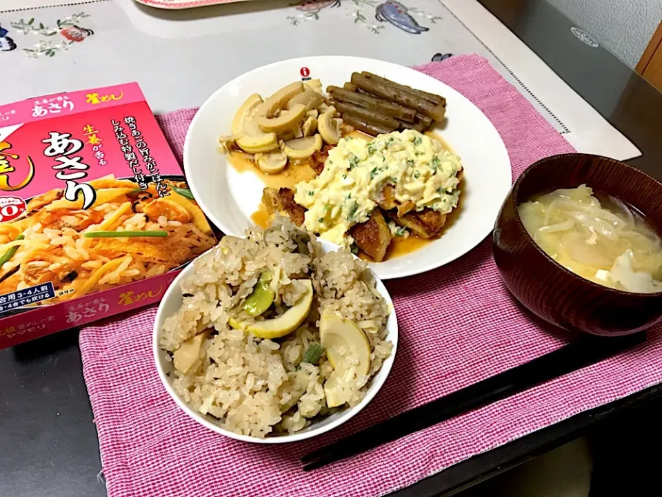 ヨーグルトタルタルで揚げないチキン南蛮のご飯|みよさん