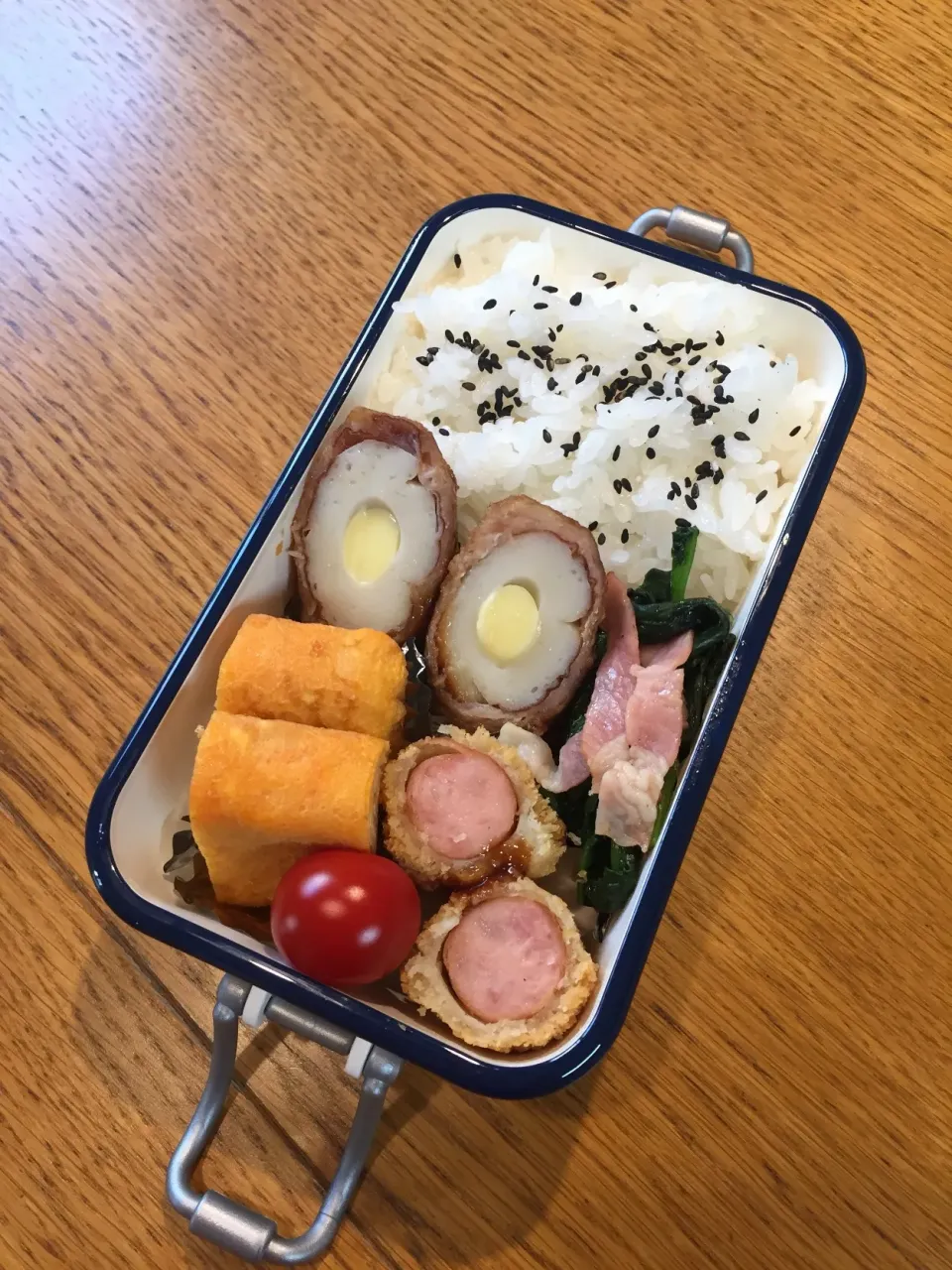 JK弁当  チーズin竹輪肉巻き甘辛ダレ|まつださんさん