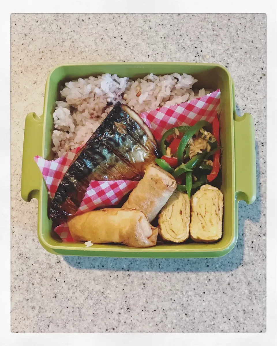 鯖のワイン漬けみりん干し弁当🍱
 #部活弁当  #体づくり  #お弁当  #高校生男子弁当  #弁当|ちっくんさん