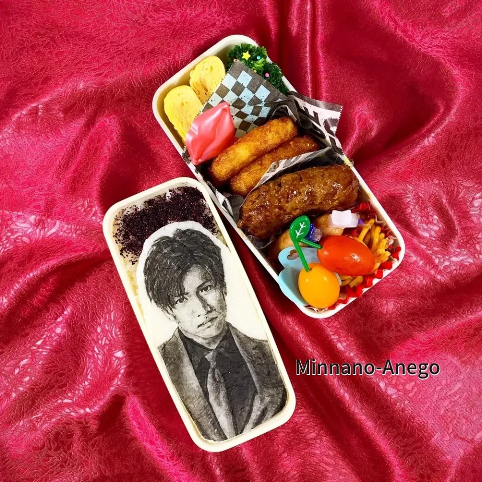 三代目 J SOUL BROTHERS from EXILE TRIBE『岩田剛典』弁当
 #オブラートアート 
 #オブアート 
 #似顔絵弁当|みんなのあねごさん