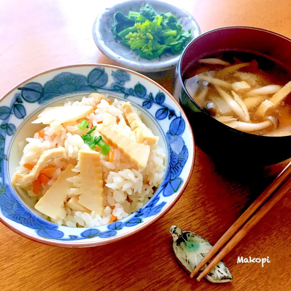 旬の味♡たけのこ♪だし炊きご飯🍚🥢♡|まこぴ～♪さん