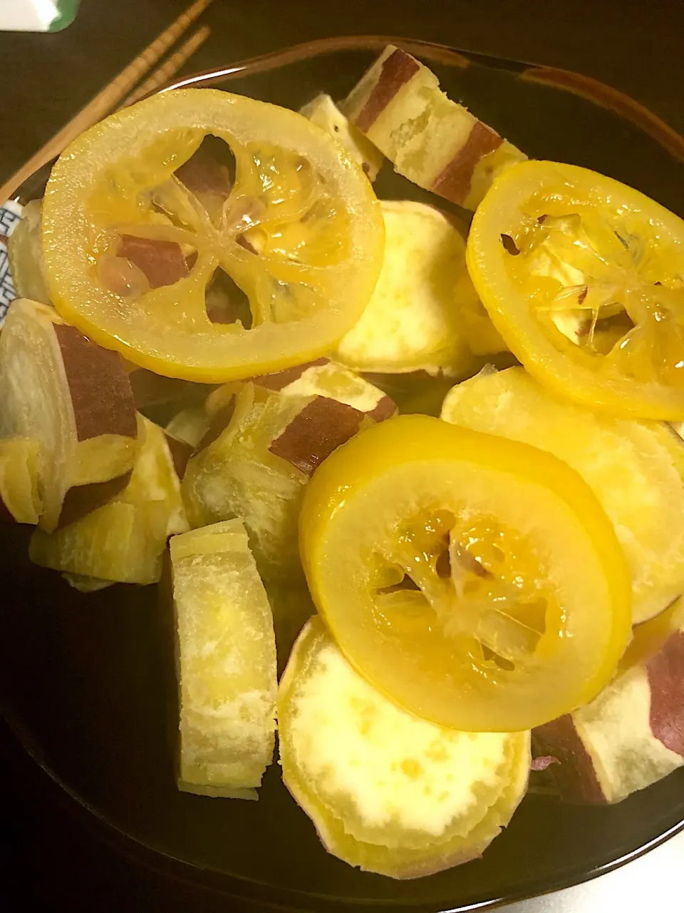 Snapdishの料理写真:サツマイモレモン煮🍋|Rie Kobayashiさん