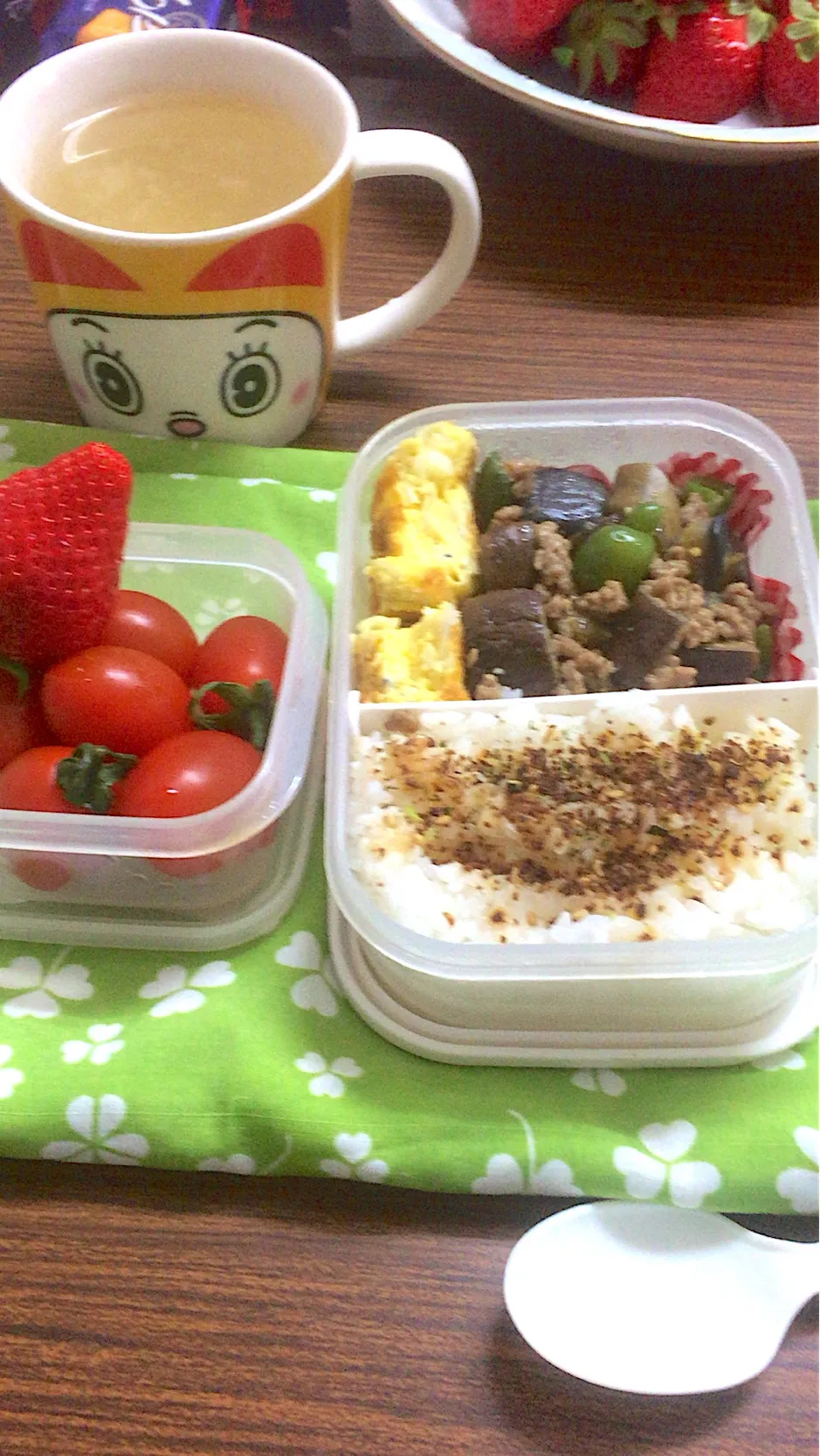 茄子とピーマン炒め弁当|やさこさん