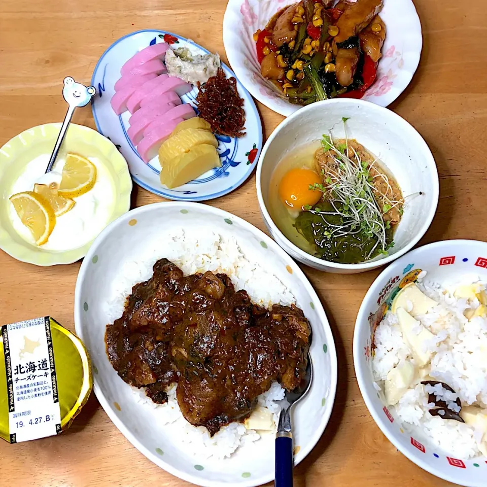 Snapdishの料理写真:残りもな夕飯⭐️|Makokoさん