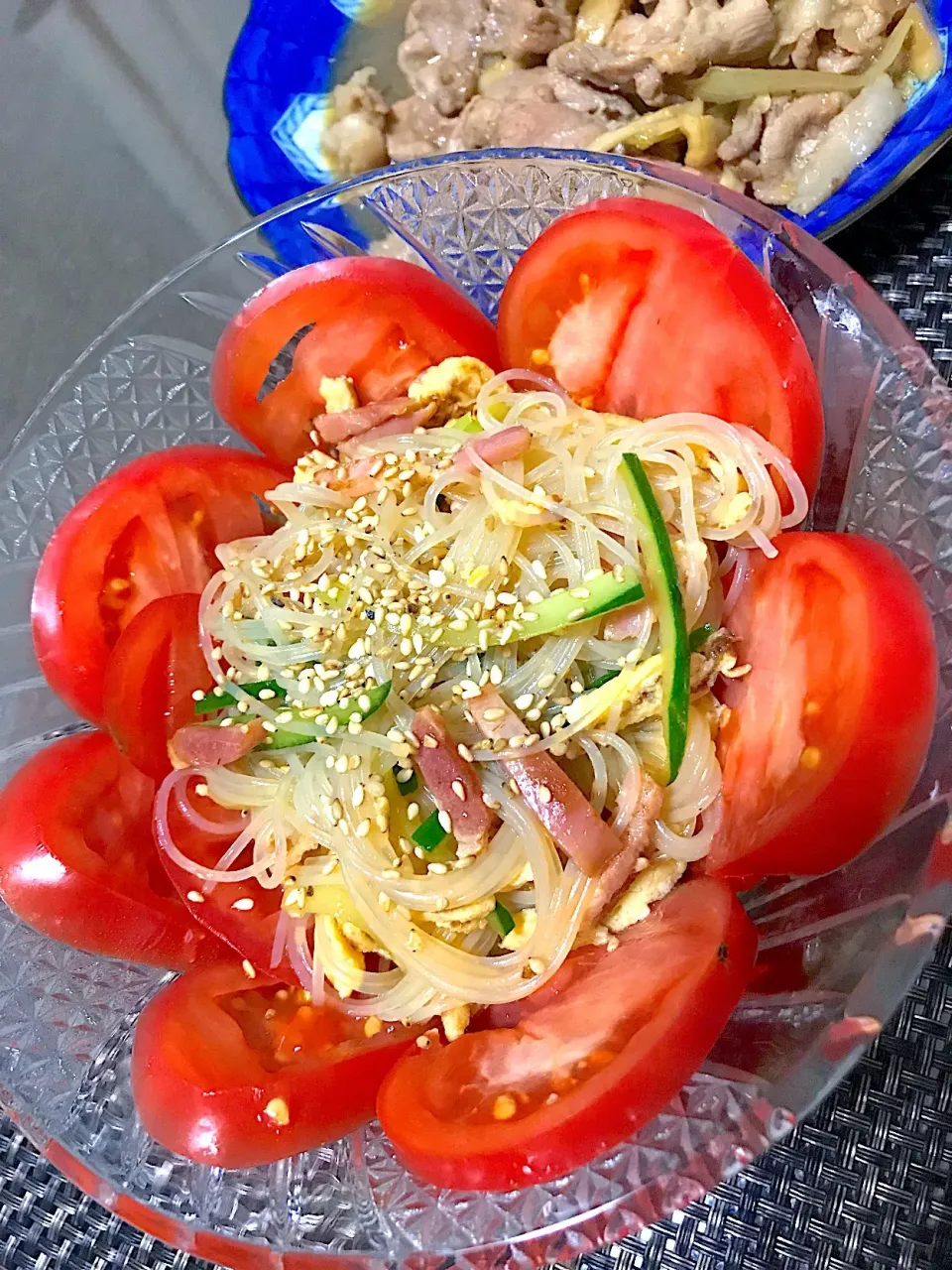 春雨サラダ✳︎生姜焼き✳︎鯖缶の味噌汁✳︎雑穀米|Aya.SanSun☺︎さん