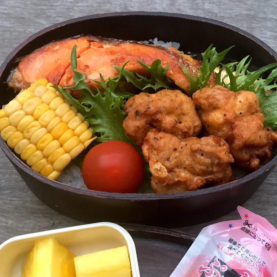 Snapdishの料理写真:#曲げわっぱ弁当  #男子高校生弁当  #のっけ弁当|さい。さん