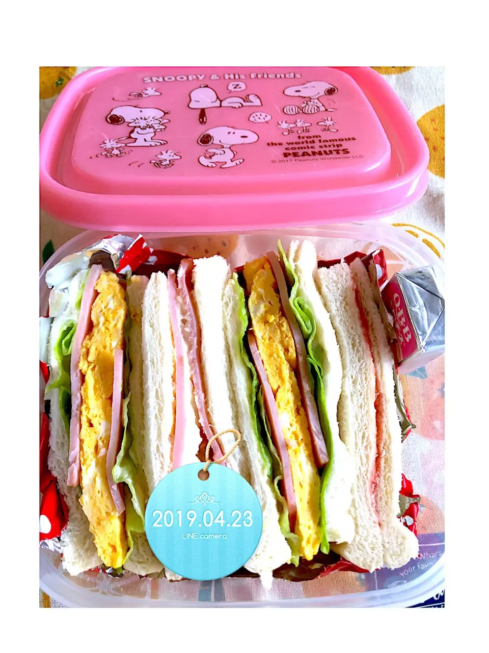 Snapdishの料理写真:サンドイッチJKお弁当🥪|harutomomamaさん