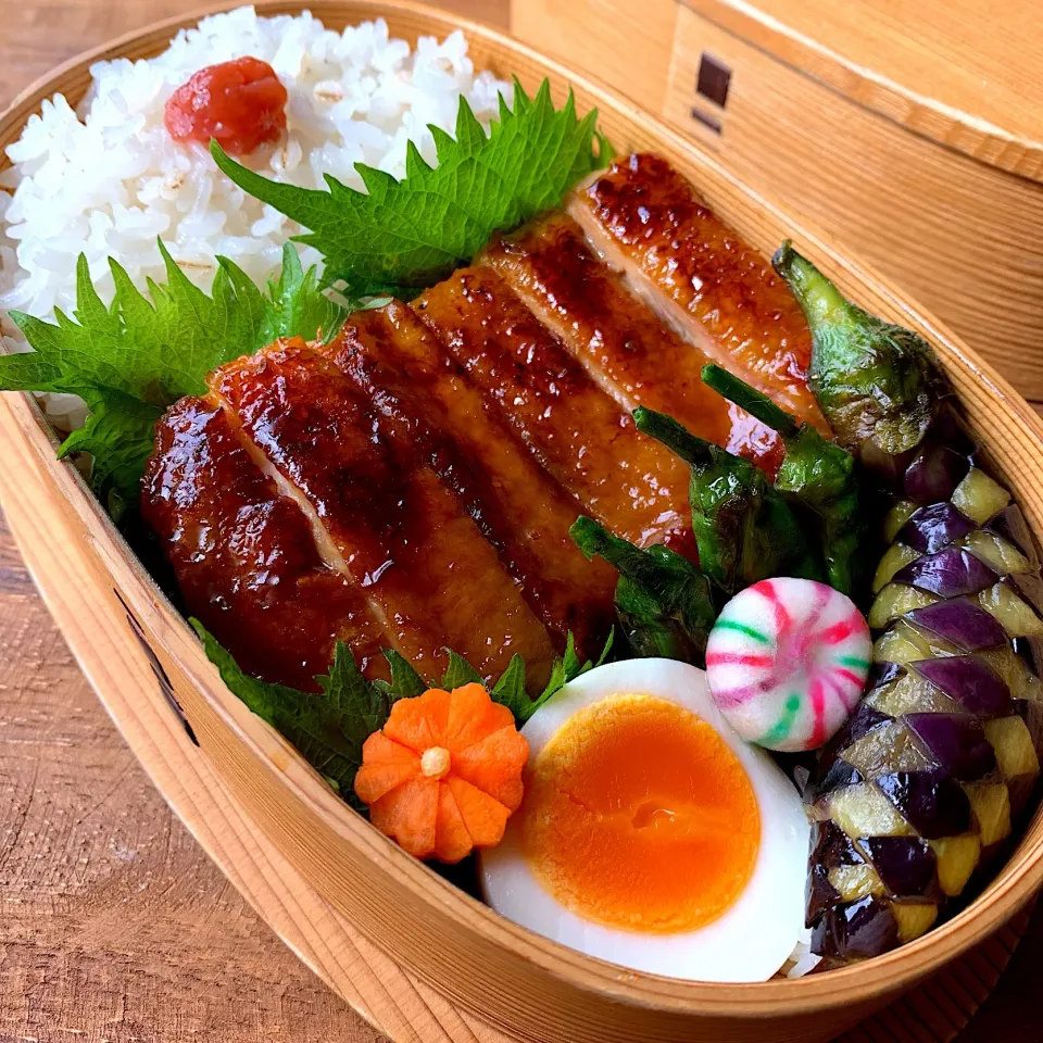 鶏モモ肉のぽん酢照り照り弁当🐓✨|呑兵衛料理家 おねこさん