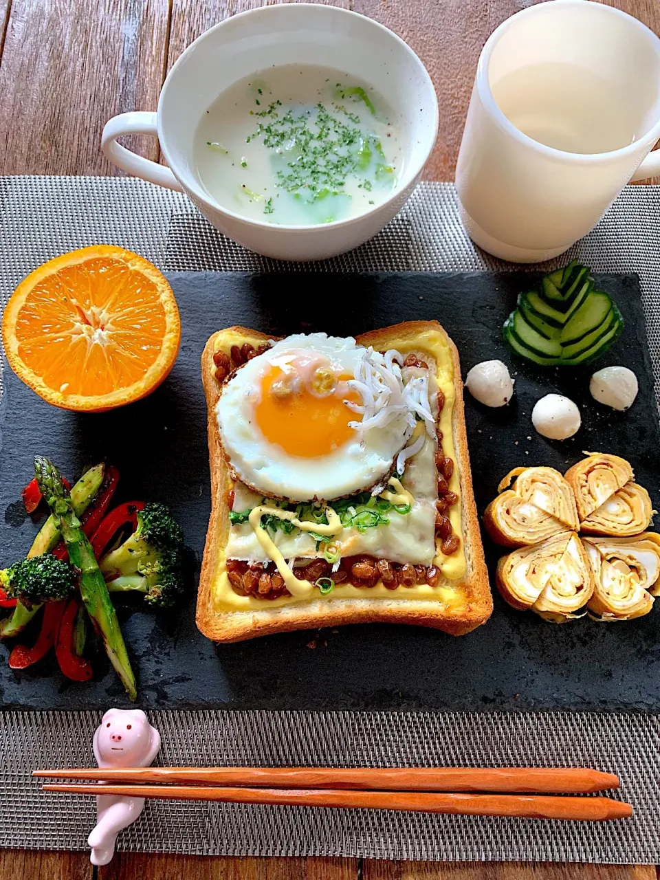 Snapdishの料理写真:納豆トースト|PONさん