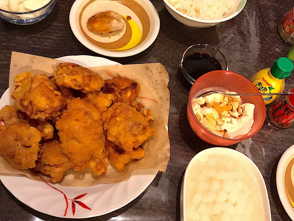 鶏むね肉の唐揚げ  寄せ豆腐 柚子|ch＊K*∀o(^^*)♪さん