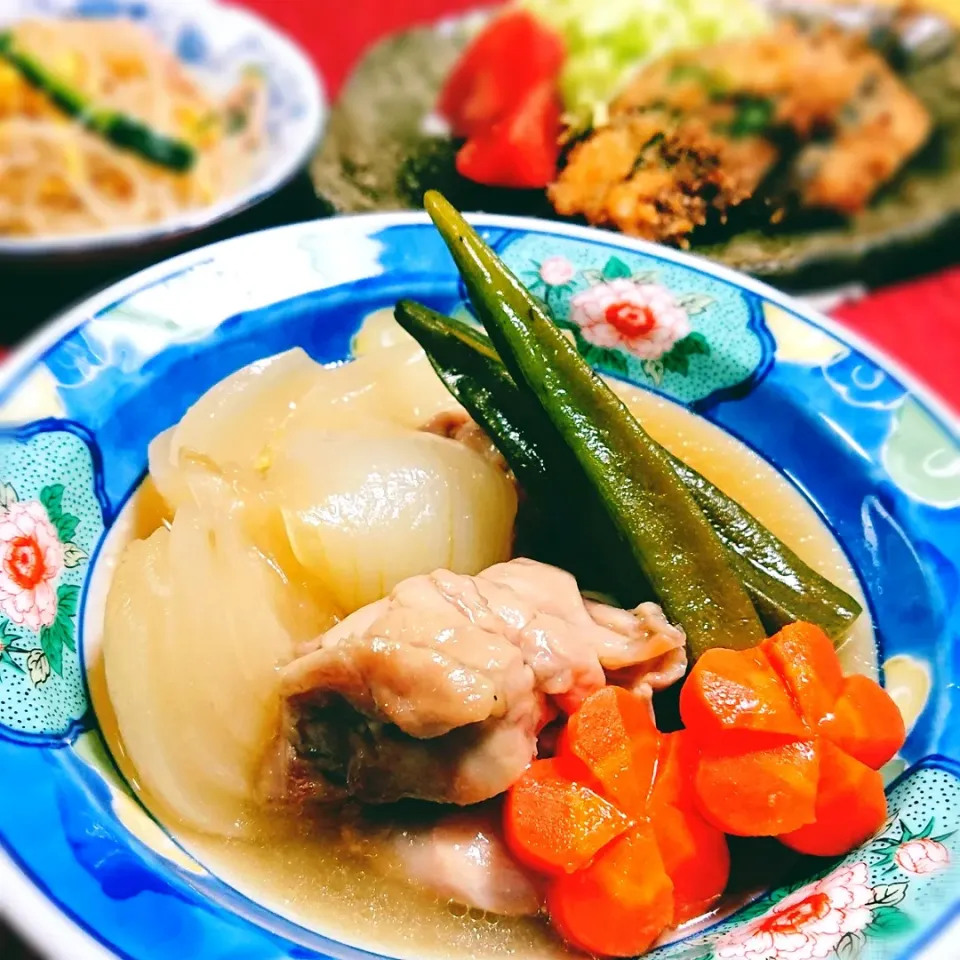 鶏もも肉と新玉ねぎの炊いたん|とまと🍅さん