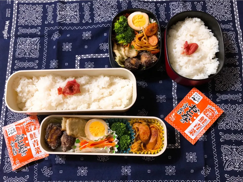 Snapdishの料理写真:2019/04/24(水) 夫弁当＆娘弁当🎵|kiyominさん