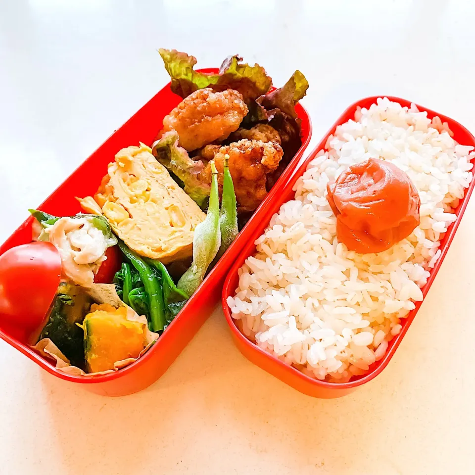 唐揚げ弁当


 #弁当記録  #おべんとう  #bento  #弁当  #女子高生弁当  #棒棒鶏  #中華弁当   #手作り弁当  #娘弁当  #彼弁  #唐揚げ  #枝豆  #プチトマト  #卵焼き  #ほうれん草のナムル #かぼちゃ|rucoさん