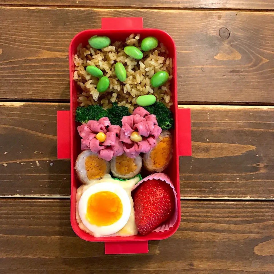 Snapdishの料理写真:カレーチャーハン弁当❤️|ともさん