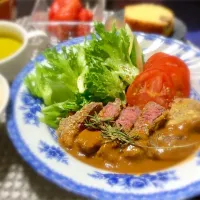 Snapdishの料理写真:牛ヒレ肉のヘルシーカツレツ|yu＿mintさん