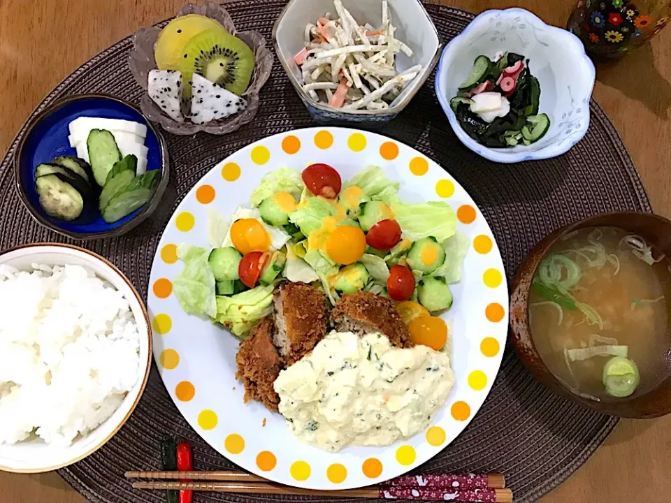 メンチカツ定食|ゆうかさんさん