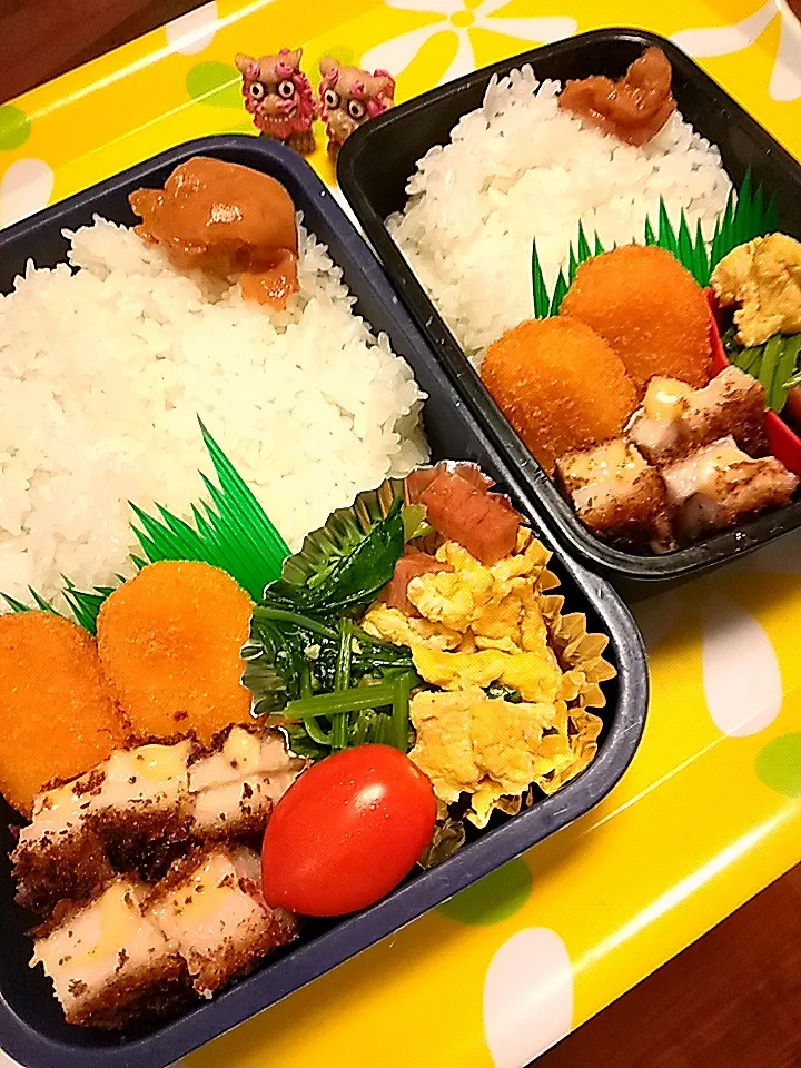 夫の弁当、娘の弁当|みどりさん