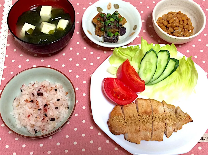 Snapdishの料理写真:#豚ロースの味噌漬け焼き 定食|ゆぴさん