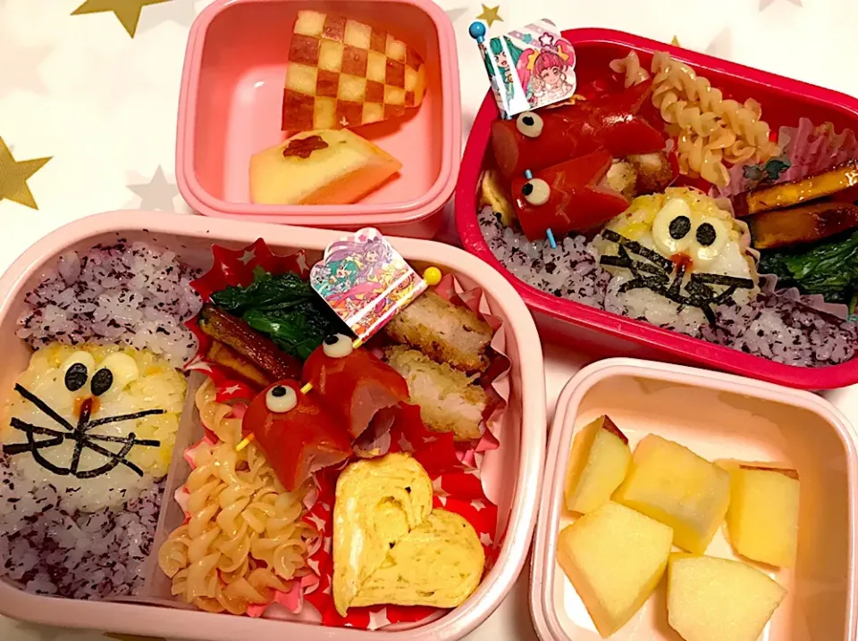 4月25日幼稚園❤️姉妹弁当|おにぎりさん