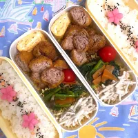 Snapdishの料理写真:いつかのお弁当♡豚こまボールカツ
#お弁当#豚こまボール#ごぼうサラダ|ゆりさん