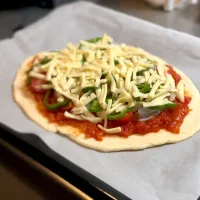 Snapdishの料理写真:初めて手作り‼︎自家製ピザ🍕|Ayanonさん