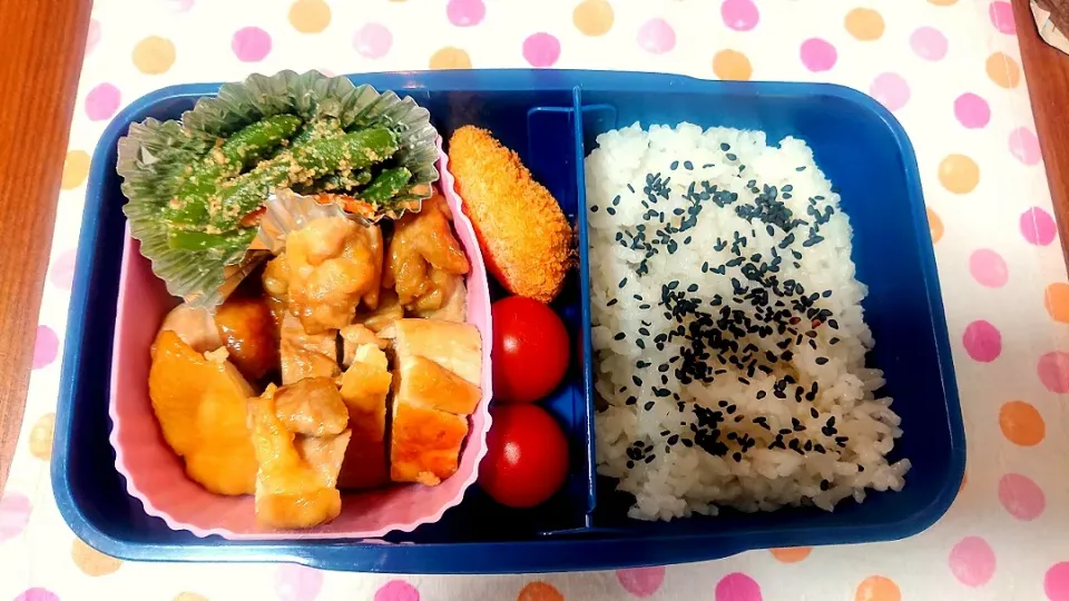 Snapdishの料理写真:鳥の照り焼き🎵旦那さんお弁当🎵😊|かおるcitronさん