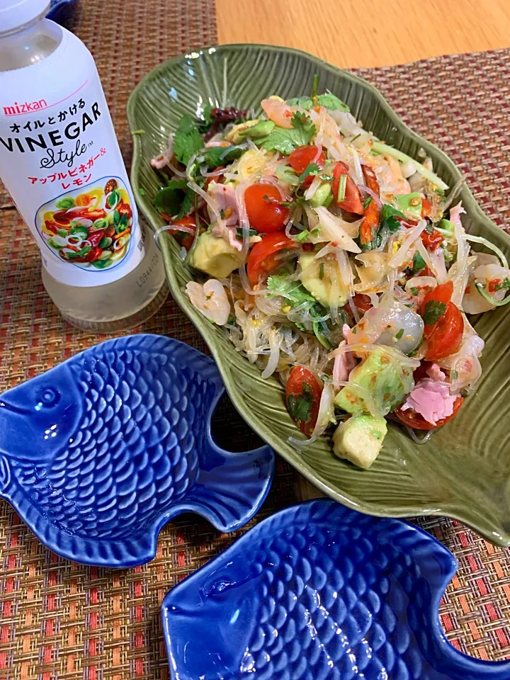 餃子にあうヤムウンセン(オイルはアボカド、酸味はドレッシングでさっぱり美味しい！)|ochihekoさん