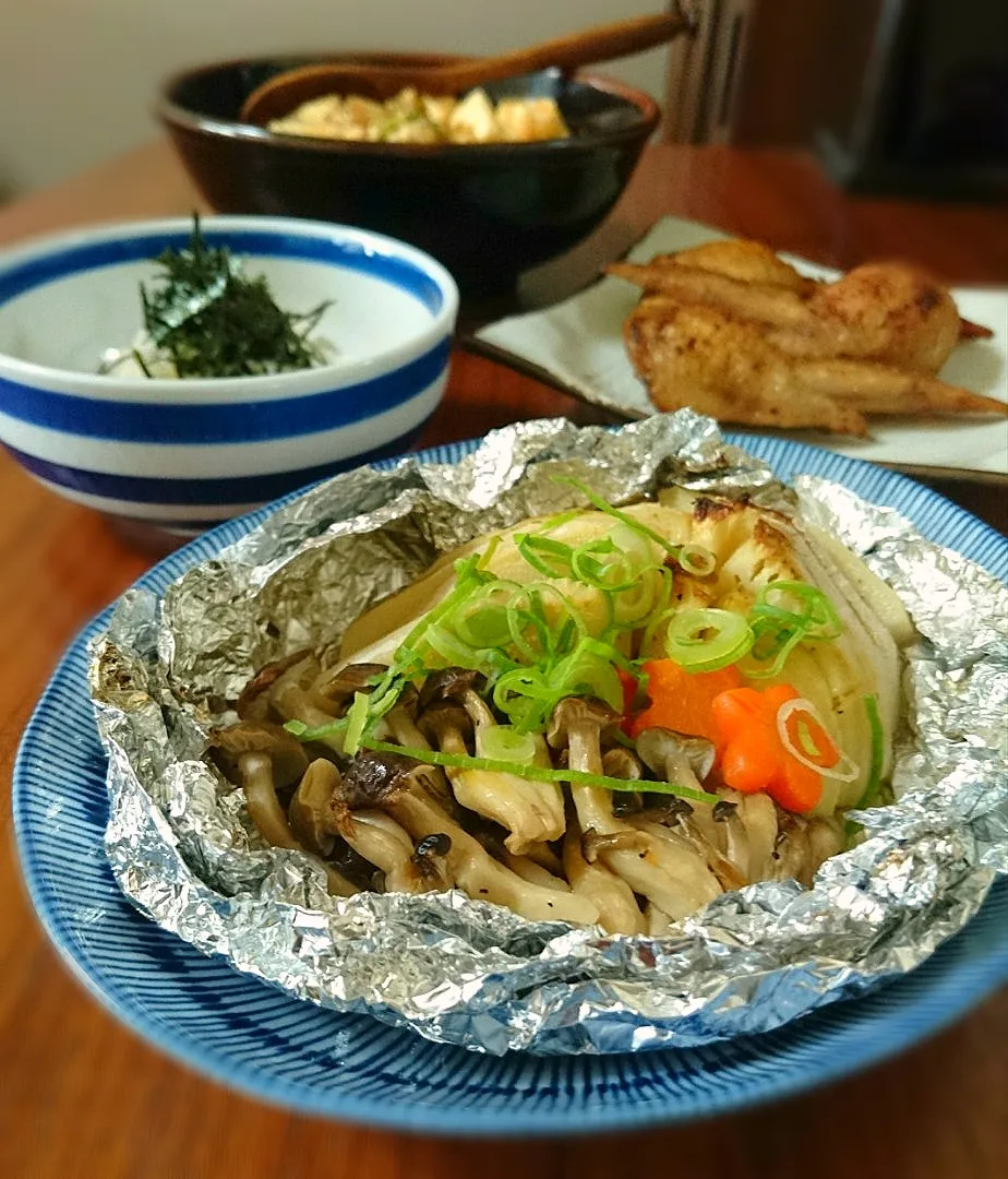 筍としめじのﾎｲﾙ焼き|まりおさん