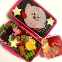 Snapdishの料理写真:星のカービィ弁当♡|yuki's kitchenさん