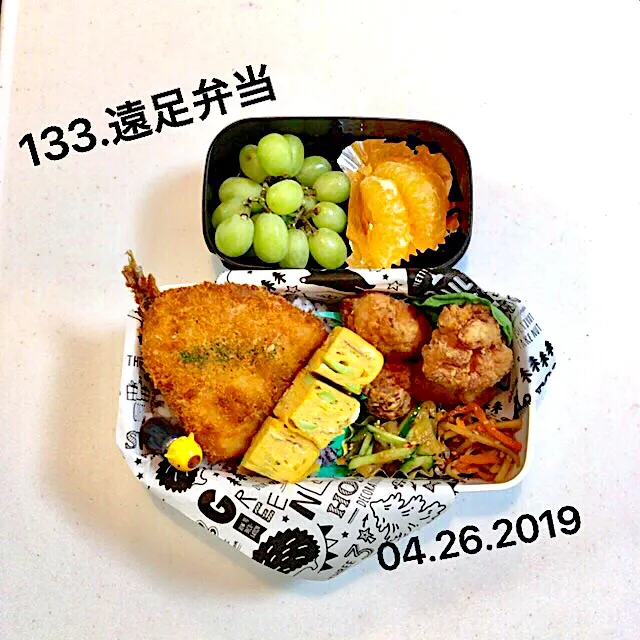 133.遠足弁当 #中学生男子弁当 #夜中に騒音が…#レジャーシートに掃除機かけてる息子#どこから突っ込んだらいいのか💦|saya0125さん