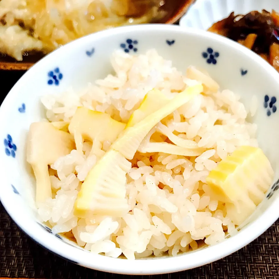 筍ごはん
筍をあく抜きしたらまずは筍ごはん🍚
旬の筍は美味しい
他のものは一切入れず筍のみです
#筍ごはん
#筍|あお♡あおさん