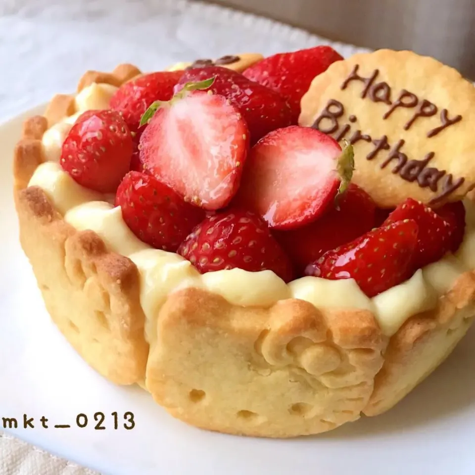 #いちごタルト #誕生日ケーキ  #手作りスイーツ|🍒みぃ🍒さん