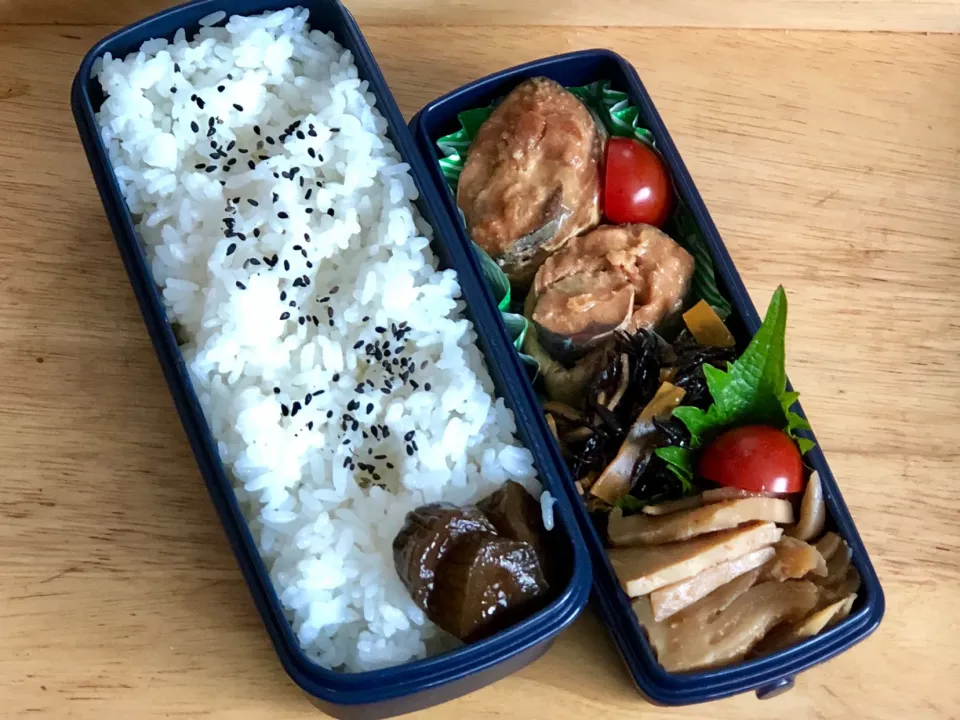 サバの味噌煮(缶詰) 弁当|弁当 備忘録さん