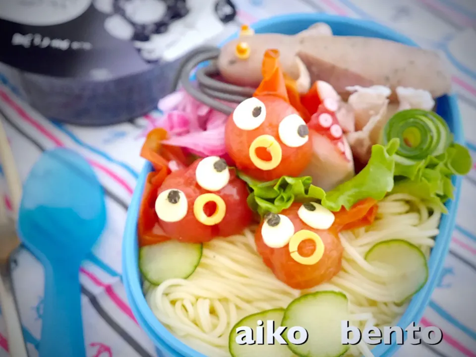 #キャラ弁 #金魚#柚子素麺|大島愛子さん