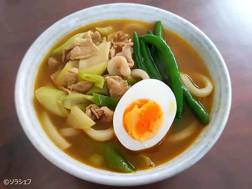 今日の昼ご飯は、カレーうどんだよ(*^^*)|ソラシェフさん