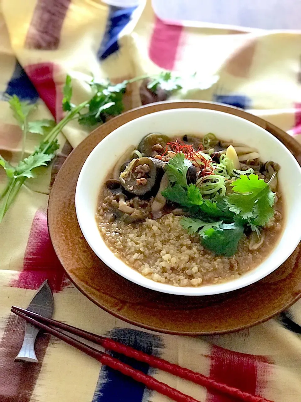 肉味噌ラーメン風キヌアごはん|sonokoさん