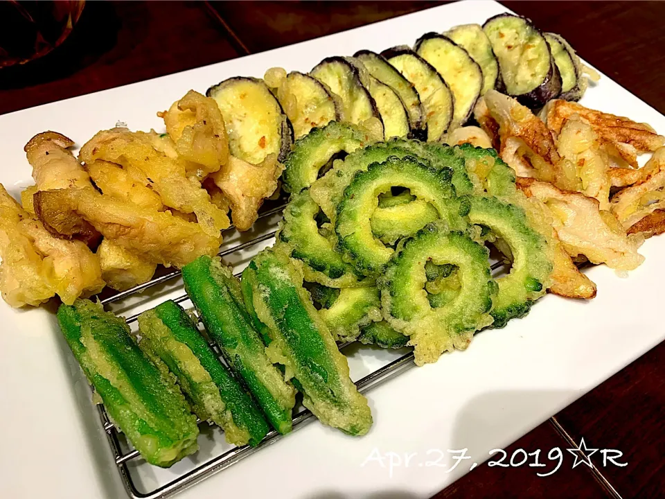 娘料理☆野菜の天ぷらと素麺 おいしかった〜😄🙌🏻|kaoriさん