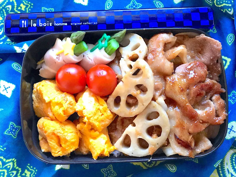 Snapdishの料理写真:20190429 GWサッカー部少食男子高校生お弁当|りゅうささん