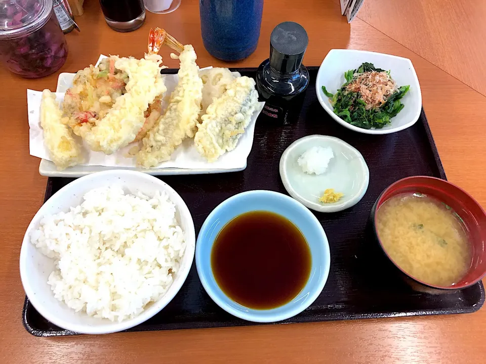 金華さばとあさりのかき揚げ天定食|しのぶさん