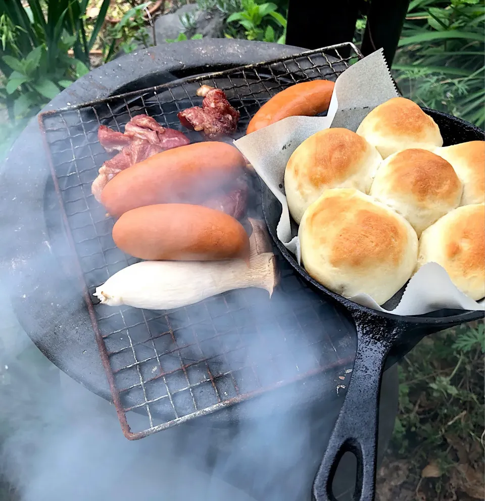 庭でバーベキュー|ミカさん