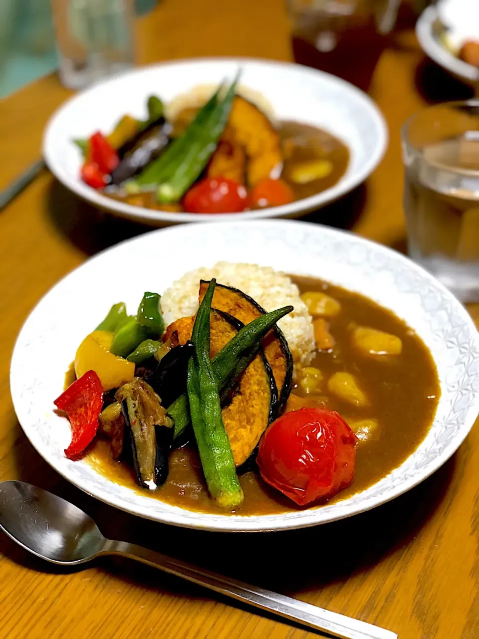 玄米カレー素揚げ野菜のせ|Rinco*さん